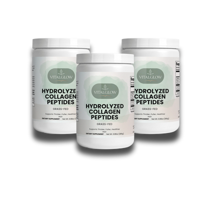 Grass-Fed Hydrolyzed Collagen Peptides – 3 Bottles