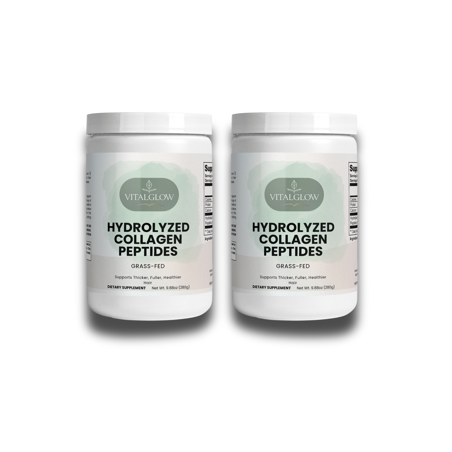 Grass-Fed Hydrolyzed Collagen Peptides – 2 Bottles